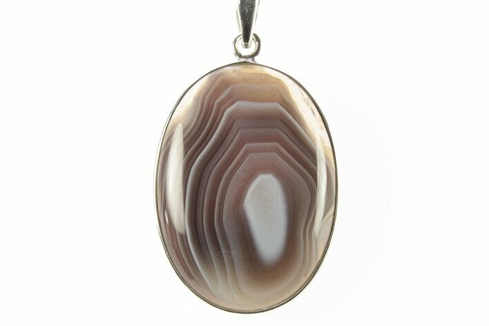 Botswana Agate Pendant (Necklace) - Sterling Silver #262138